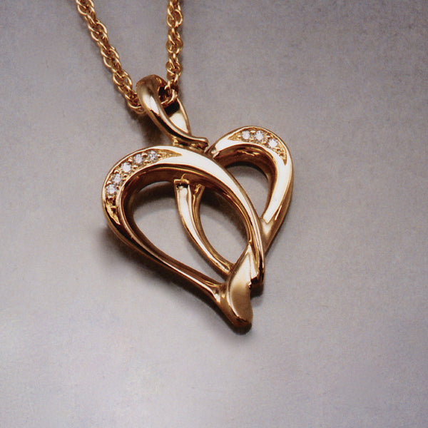 Ribbon Heart Pendant Variation,Custom,custom jewelry designer,custom jewelry design, Handmade jewelry, handcrafted, fine jewelry designs, designer goldsmiths, unique jewelry designs, northwest jewelry, northwest jewelry designers, pacific northwest jewelry,