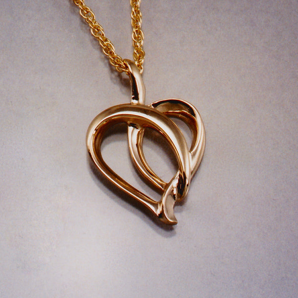 Ribbon Light Heart Pendant,Custom,custom jewelry designer,custom jewelry design, Handmade jewelry, handcrafted, fine jewelry designs, designer goldsmiths, unique jewelry designs, northwest jewelry, northwest jewelry designers, pacific northwest jewelry,