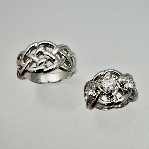 Celtic Durrow Knot Wedding Set