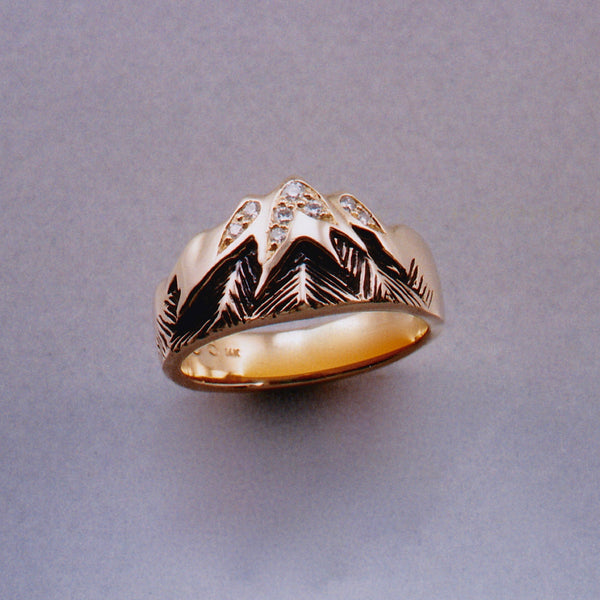 Glacier Peak Ring, Mountain Jewelry, Cascade Jewelry, Cascade Range Jewelry, Mountain Theme Jewelry, Leavenworth Mountain Jewelry, Mountain Rings, Mountain Pendants,